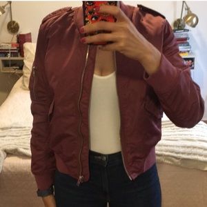 Whitby Bomber By Talula in Dusty Rose